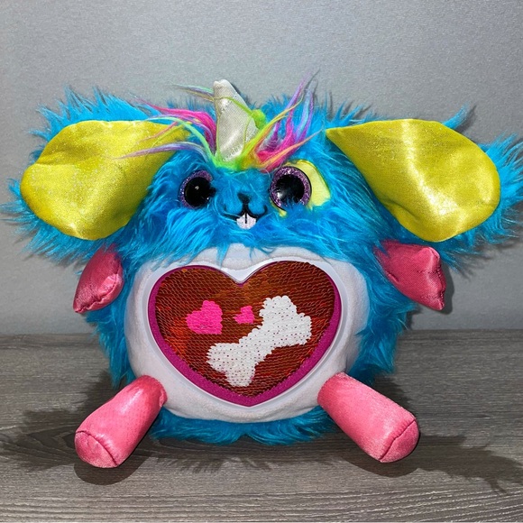 ZURU Rainbocorns Plush Unicorn Blue Stuffed Animal Toy 10-12” - Picture 1 of 4